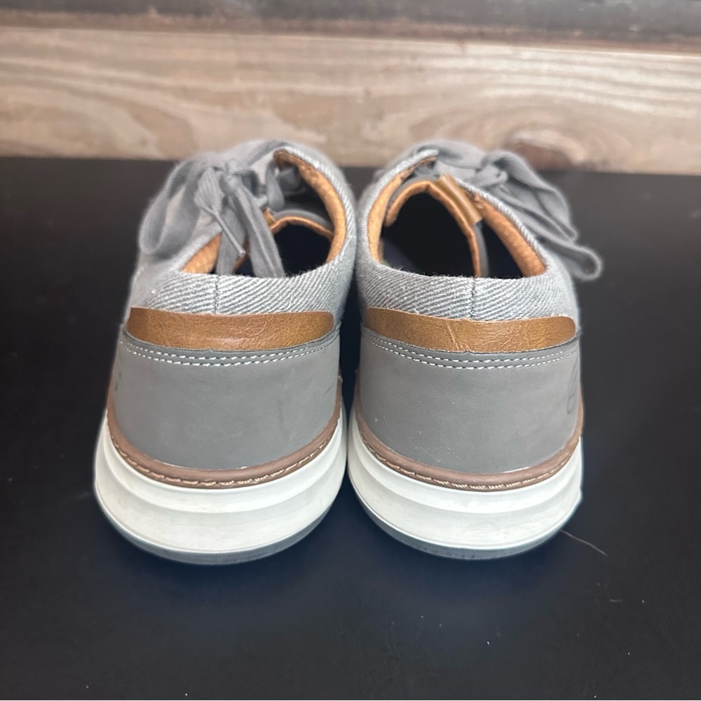 Skechers Mens Moreno Canvas Oxford Shoes 10.5 Business Casual Memory Foam Insole - Picture 3 of 11